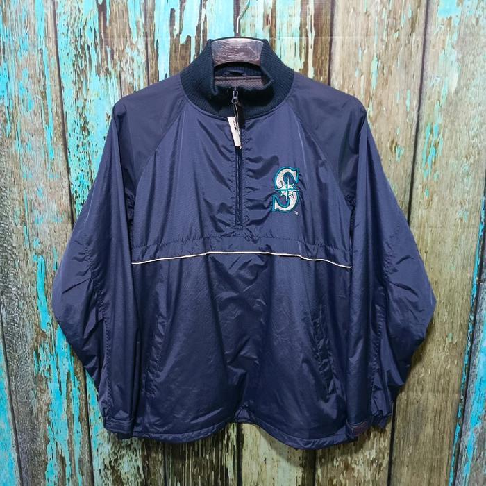 JAKET blouson half-zip Majestic Authentic MLB Seattle Mariners size XL