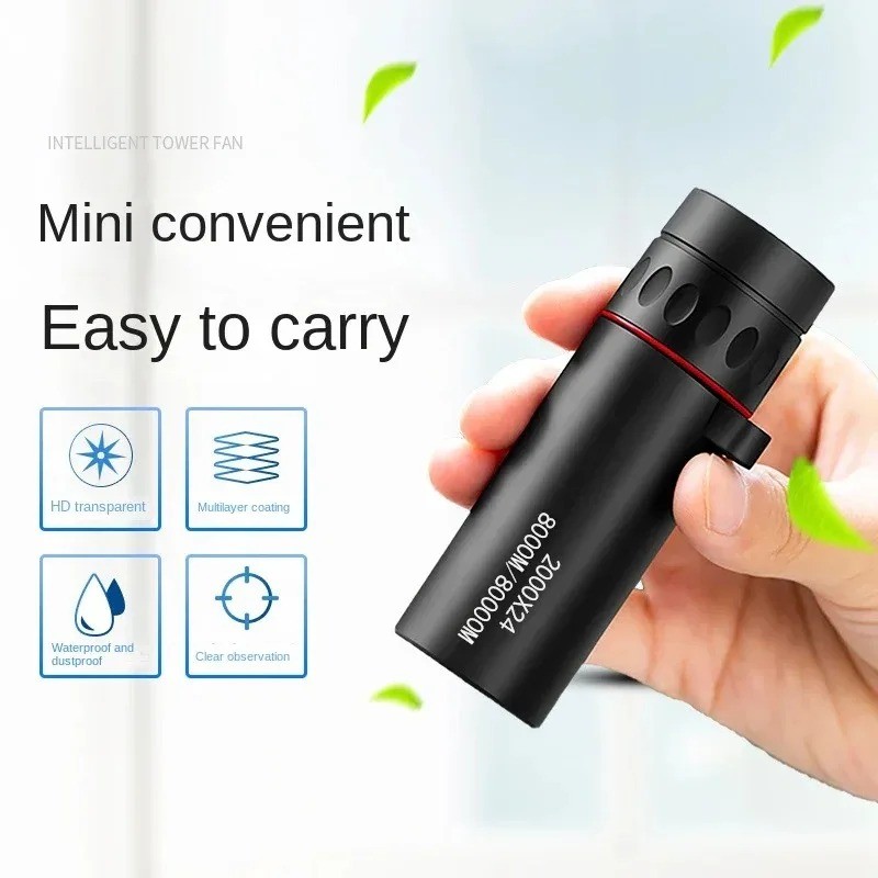 Mini Portable Monocular Telescope with Phone Holder for Outdoor Camping Hunting Birdwating - Compact