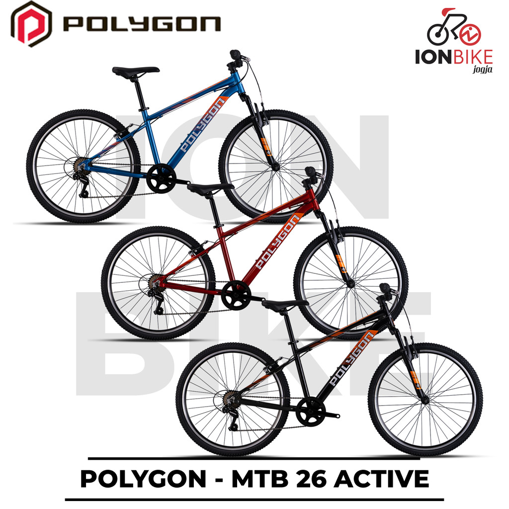 Sepeda MTB 26 Inch Polygon ACTIVE SP Frame Alloy Ringan Terbaru - Commuter Konsep Federal Classic Gu