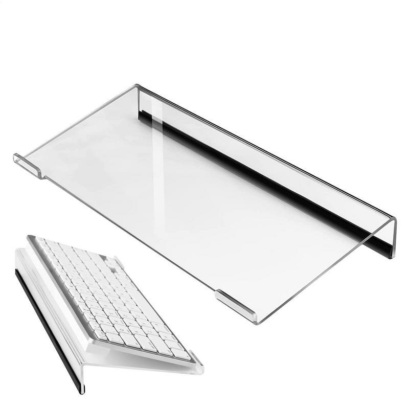 Acrylic PC Keyboard splay TrayTilted Keyboard Holder Clear Game Essential Keyboard RiserStand Notebo