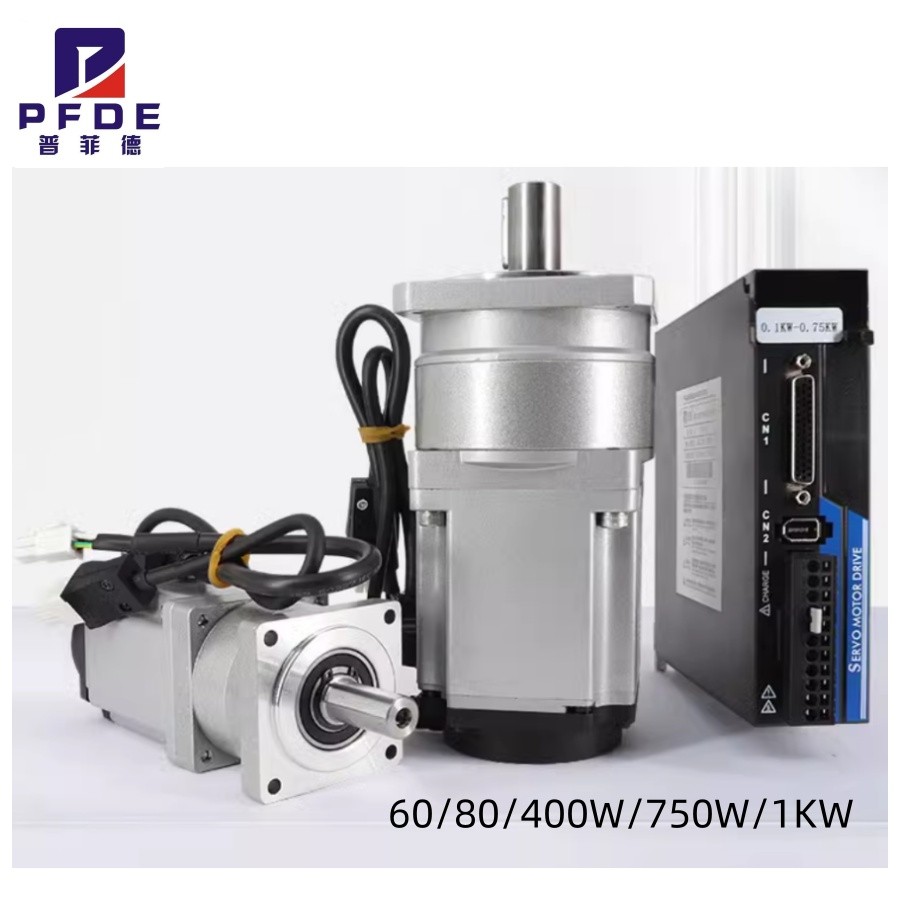 AC Servomotor1.27N 80 Drive 400W KiT +17 bit Magnetic Encoder +RS485 with planetary gearbox ratio 3/