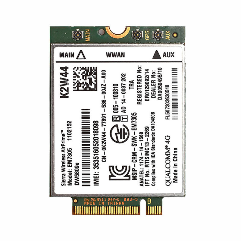 WDXUN DW5809e k2w44 for Wireless EM7305 M2 NGFF 4G 100M LTE WWAN card module Dell e7450 e7250  7250 