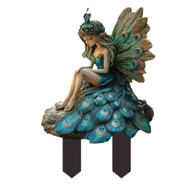 ABWRBohemian Fairy Flower Pot Decoration Flower Fairy Pot Decoration Garden Ground ert Y Acrylic Boh