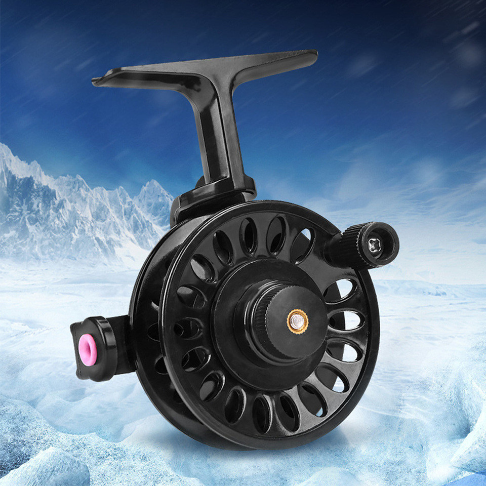 Ice Fishing Reel ABS Lightweight Fly Wheel Front Reel Fly Fishing Reel for Trout Pike Fishing Access