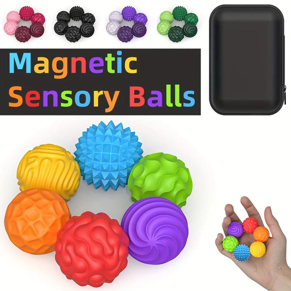 Upgraded Second Generation Silicone Magneti Balls Fidget Toy Worry Balls Autism Calming Toy Kid Adul