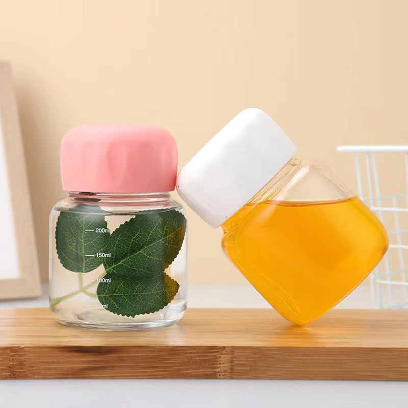 (Harga Satuan) Botol Minum Jus Kaca 300ml Botol Minum Air Mini Botol Minum Anti Tumpah Tumbler Mini 