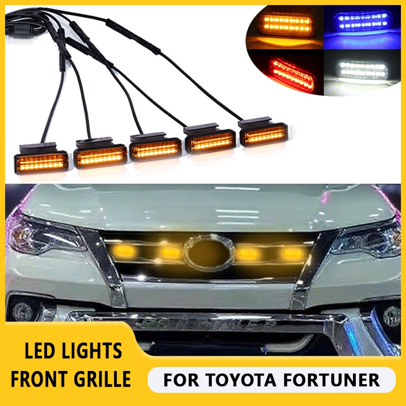 Lampu Gril Depan 18LED, Lampu DRL Mobil, Lampu Alis Roda Untuk Mobil Pickup Offroad Untuk Toyota FOR