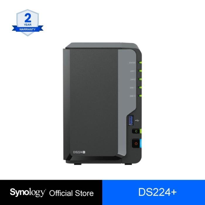 NAS Synology DS224+ 2TB SSD - DiskStation 2-BAY NAS Server Storage Cloud DS 224+
