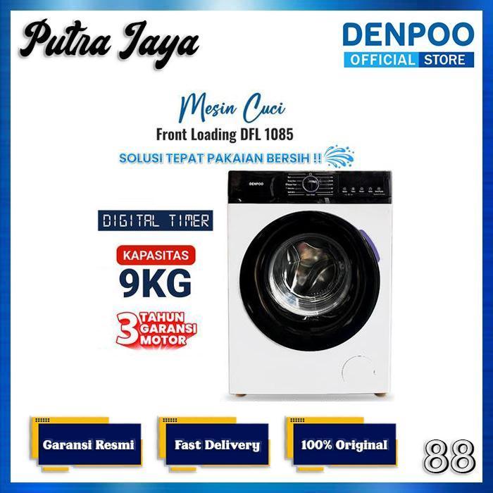 MESIN CUCI FRONT LOADING DENPOO DFL 1085 G 9KG DFL1085 / DFL 1085 9 KG 1 TABUNG