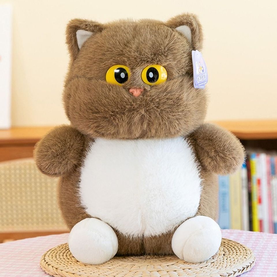 Stuffed Toys Cartoon Big Eyes Cat Plush Doll Soft Kawaii Cat Plush Toy Cute Fluffy Cat Stuff Doll Bi