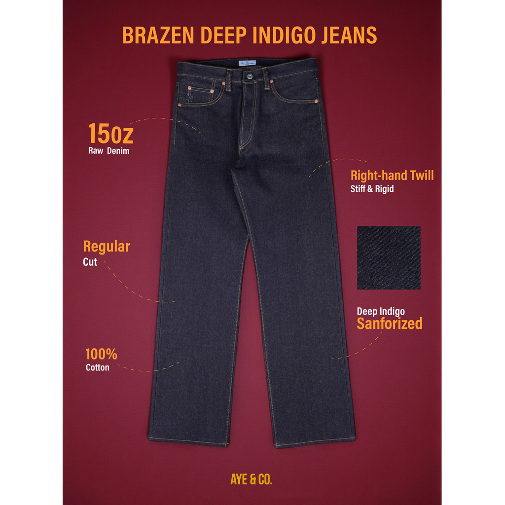 AYE & CO - Brazen 15oz Deep Indigo Regular Fit Jeans