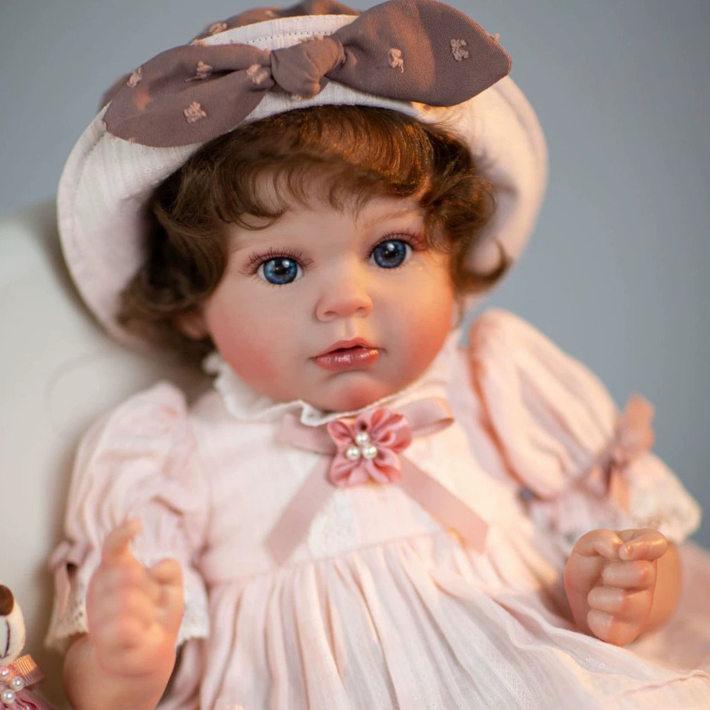 60cm Baby Doll Meadow Girl Full Vinyl Body 100% handmade 3D Skin Collectible Art Doll Toy Birthday r