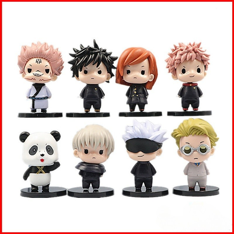 527. Pajangan Jujutsu Kaisen Figure Anime Chibi Gojou Satoru Itadori Fushiguro Patung Jujutsu