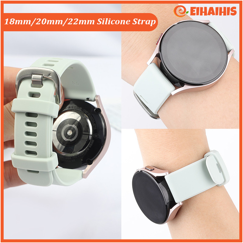 18mm/20mm/22mm Quick Release Band for Samsung Galaxy Watch FE 7 6 5 4 Silicone Rubber Strap Tali Jam