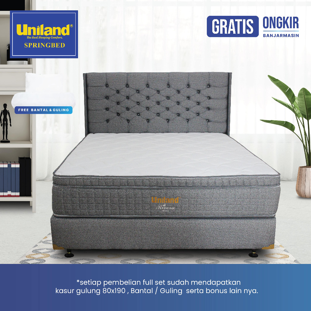 Uniland Springbed Rivera Plushtop Full Set Mewah
