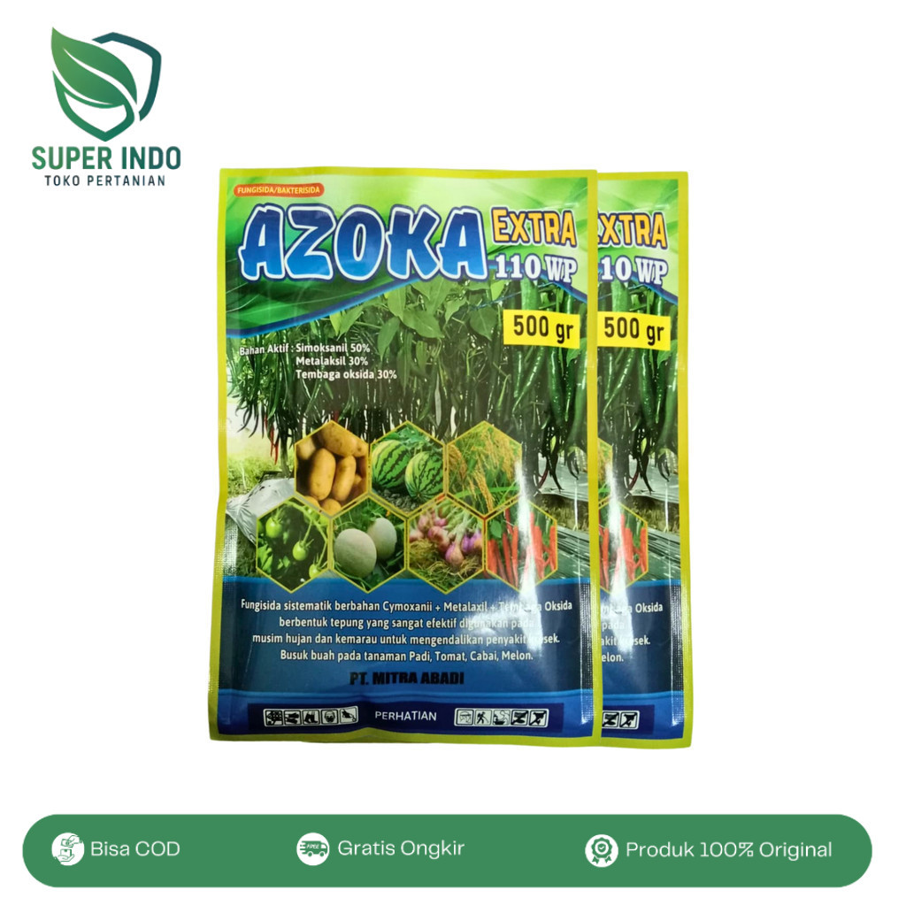 AZOKA Extra 110 WP 500 Gram Fungisida Sistemik Padi, Cabai, Tomat & Melon