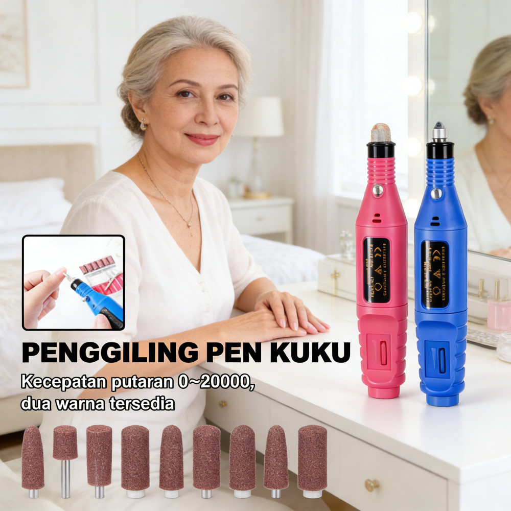 Kuku Nail Drill Set / Grinder Manicure Otomatis Art Kikir Kuku Elektrik Set