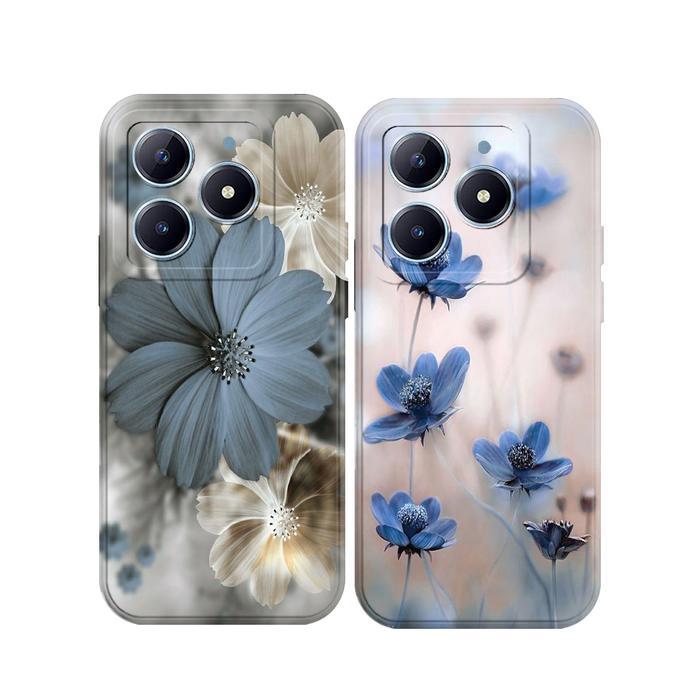 Case  Realme C63 / C61 Motif Bunga - Silikon TPU - Softcase Custom - Anti Shock - 1, REALM3 C63