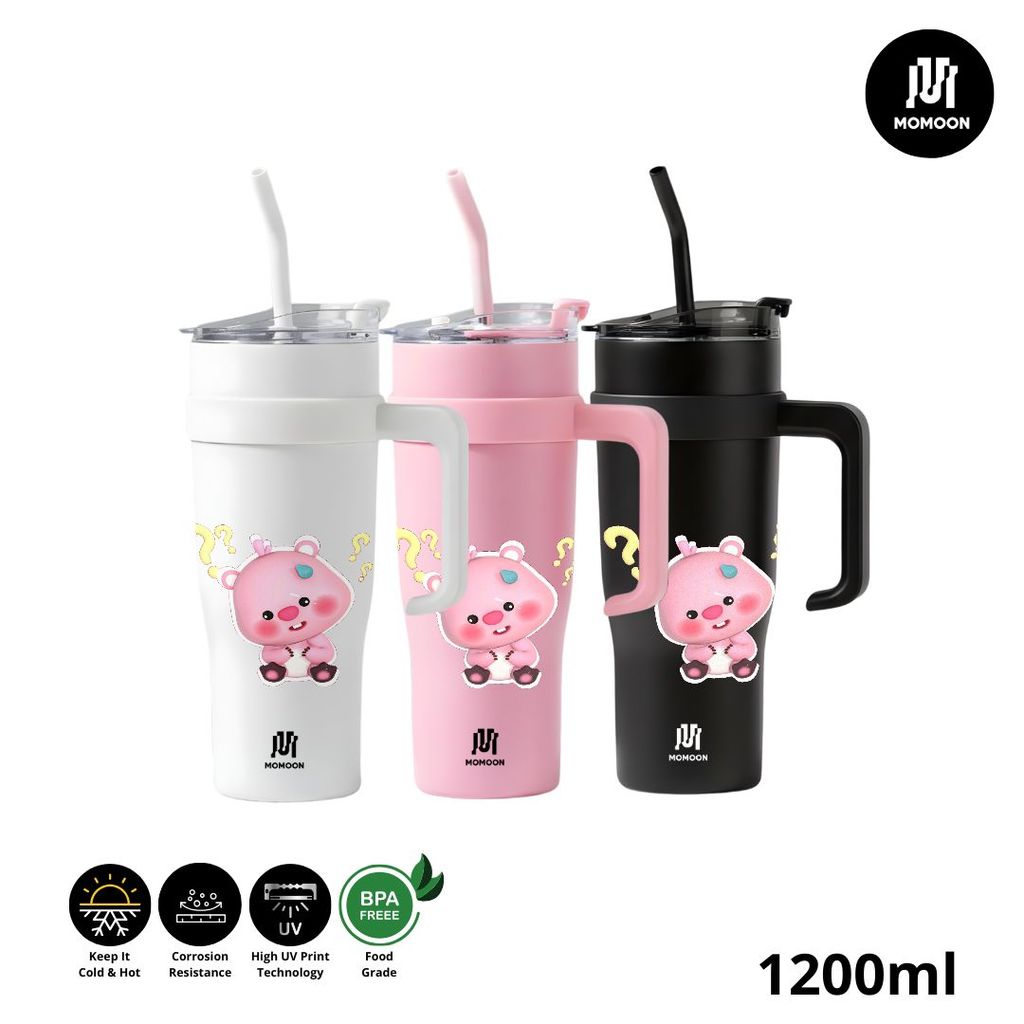 Tumbler Stainless Steel 304 Kapasitas 1200ml ZANMANG LOOPY Karakter Loopy Tekhnologi Cetak UV Tahan 