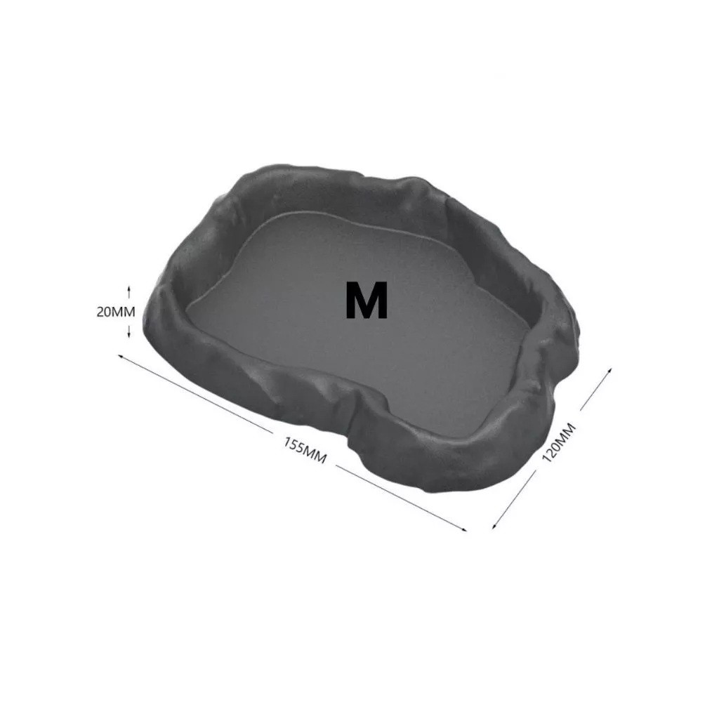 Tempat Makan Feeding Dish Kura Reptile ABU NW-41 Med 155 x 120 x 20mm