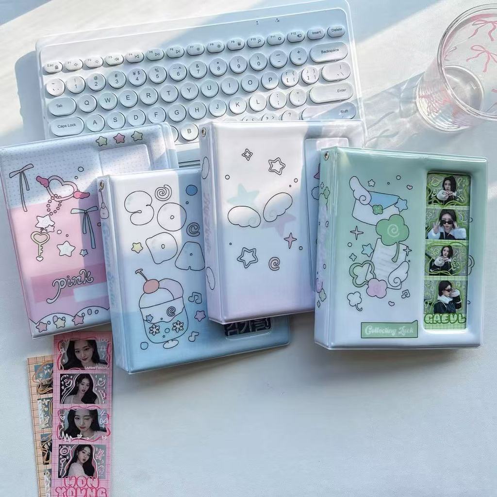 [Gamgam] Wings & Hearts Series Photostrip Kolbuk Photostrip Binder Photocard Album Lucu Tempat PC