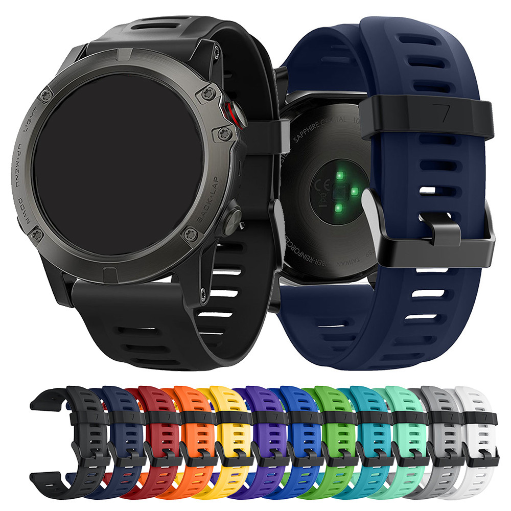 26mm Silicone Strap For Garmin Fenix 3/3 HR/3 Sapphire Replacement Wat Band for Garmin Fenix 8 51mm 
