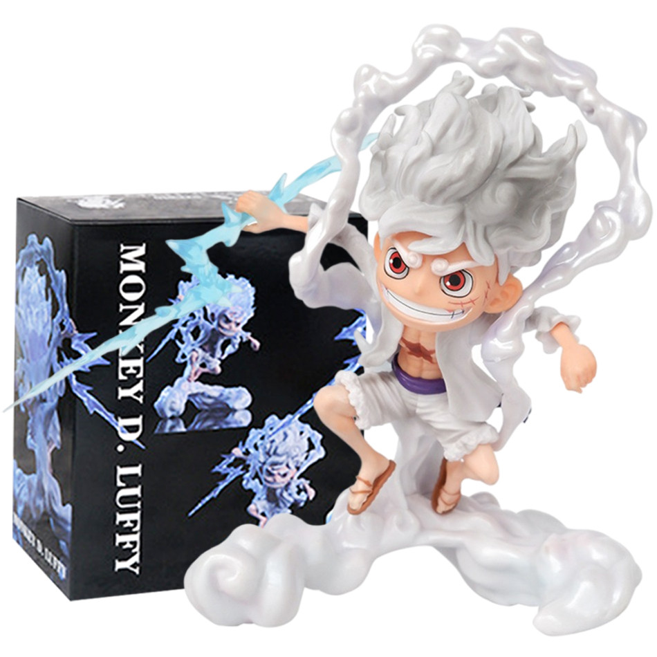 One Piece Five Level Nika Luffy Fruit Awakening Anime Q Version Luffy Handmade PVC Model Anime Acces