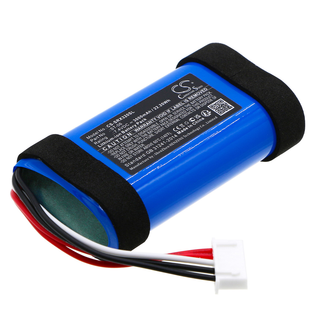 Li-ion Speaker Battery for Sony, 7.4V, 3350mAh, Compatible Models:  SRS-XB31, SRS-XB32, SRS-XB33, SR