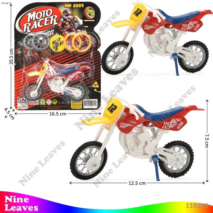 Mainan Anak Sepeda Motor Trail F/W + Ban Cadangan dan Obeng Mini Moto Racer