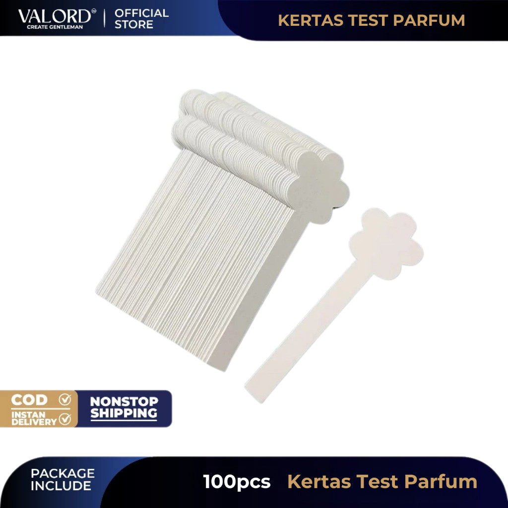 Valord Parfum - Kertas Test Parfum 100 pcs - Blotter Paper Tester Parfum