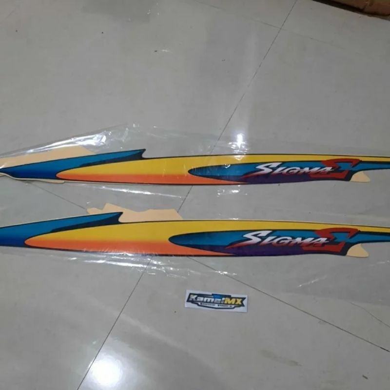 Striping Yamaha Sigma Biru Kuning Fullset Stiker Body Kualitas Restorasi Yamaha Sigma