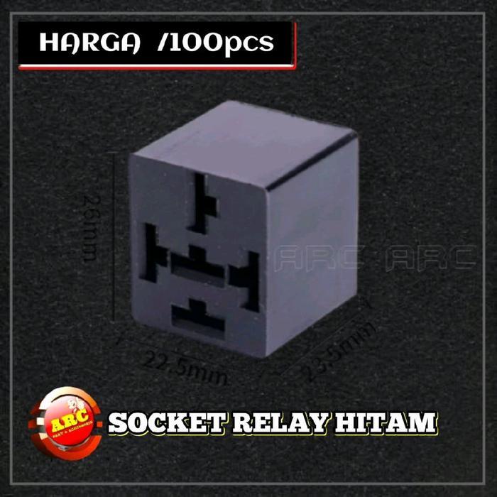 Socket Relay Kuning  Hitam ( KOSONGAN ) socket Kabel relay - Hitam