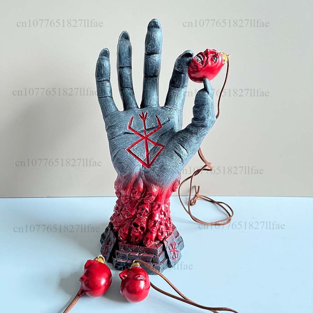 Devil's Right Hand Rampage Skull Rune Crazy God Death Resin Craft Berserk Behelit Egg Of King Cospla
