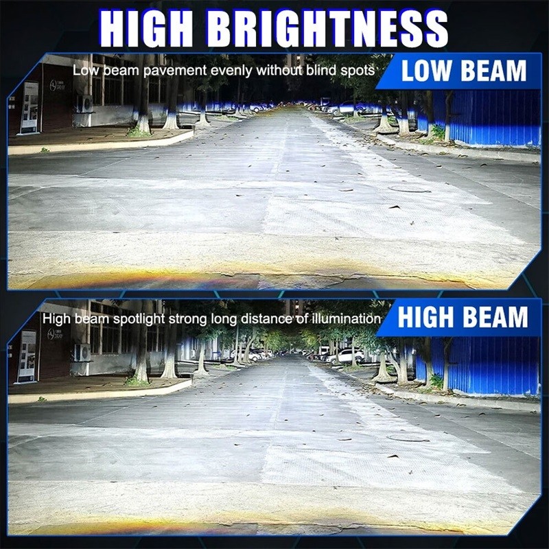 New H4/9003/HB2 Car Headlight Bulb Projector Lens Canbus Super Bright LED 3000W 3500000LM 6500K Hi/L