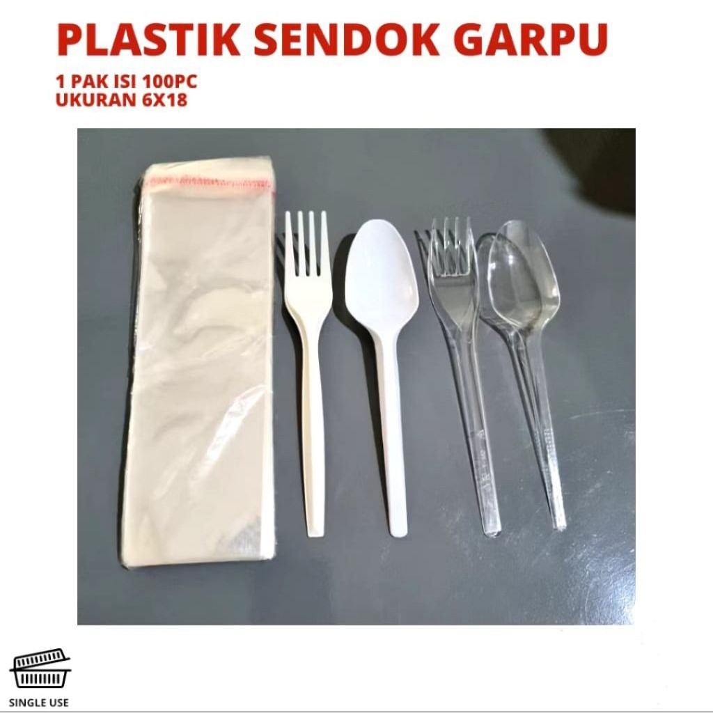 Plastik OPP 6x18 Plastik Sendok 6x18