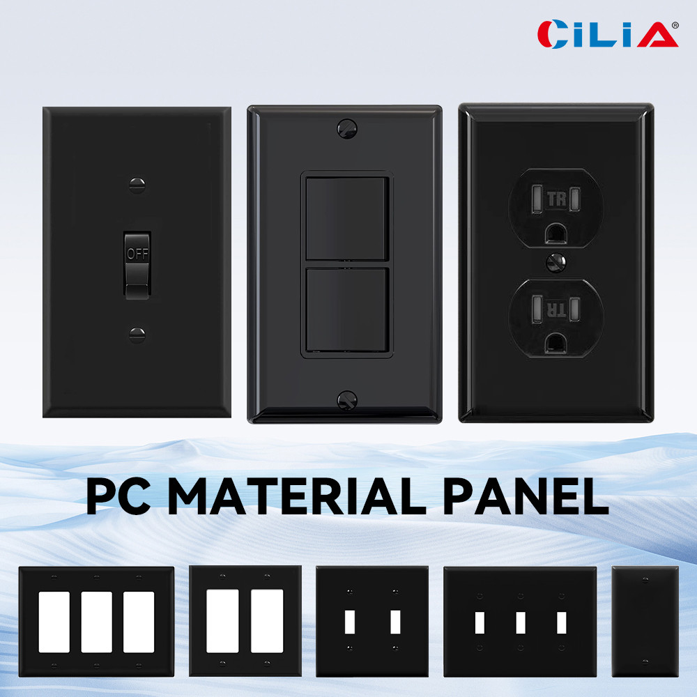 1 wall panel light swit cover, various styles, pure black, wall panel light swit socket cover, sturd