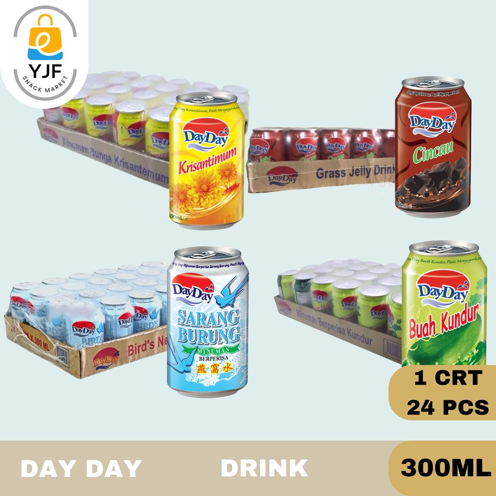 Dayday Flavoured Drink 300ml - 1 CRT / 24 PCS / Minuman Berperisa Sarang Burung / Buah Kundur / CInc