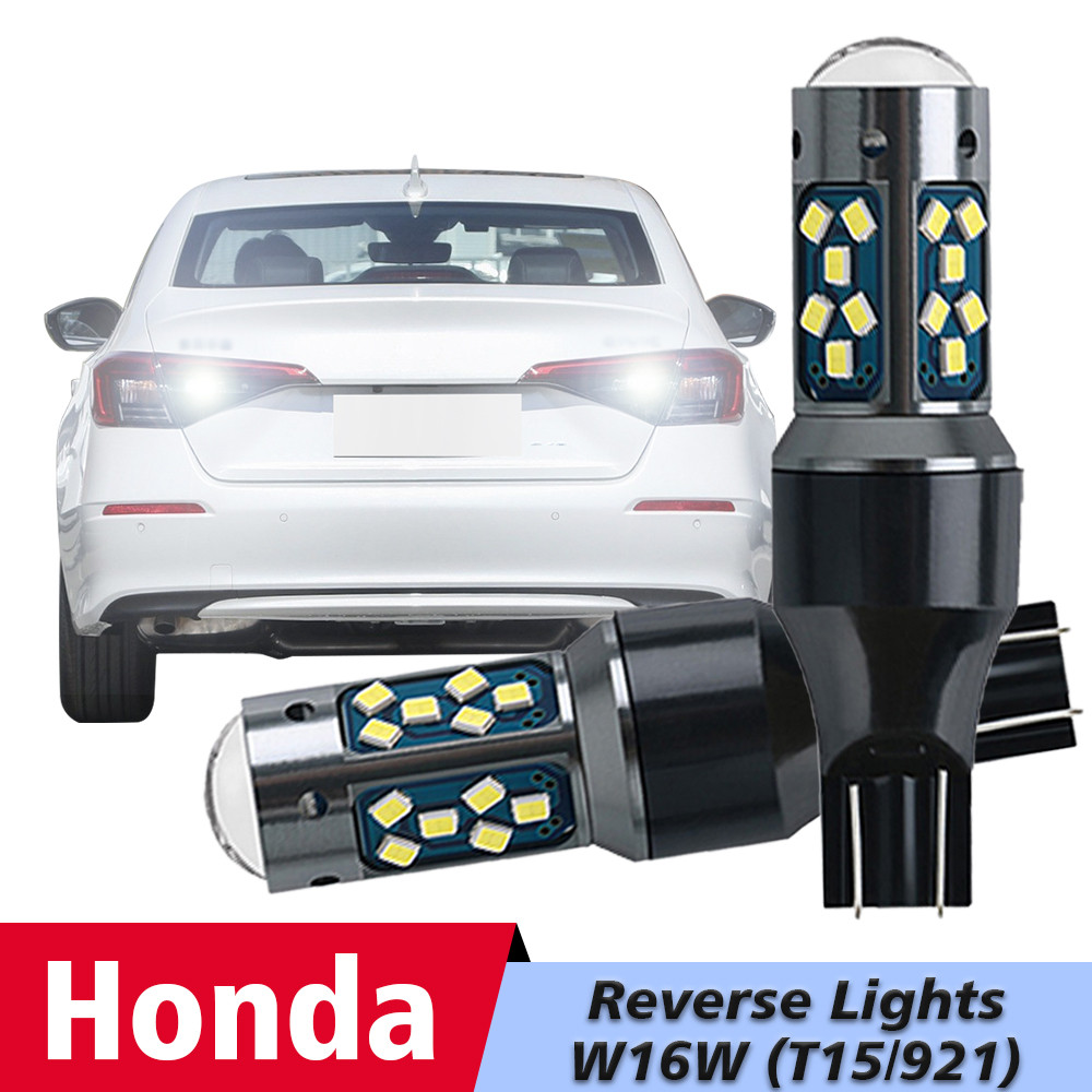 2 buah Lampu LED Reverse Light Blub W16W T15 Canbus Untuk Honda Accord Civic CR-V Insight Element Pi