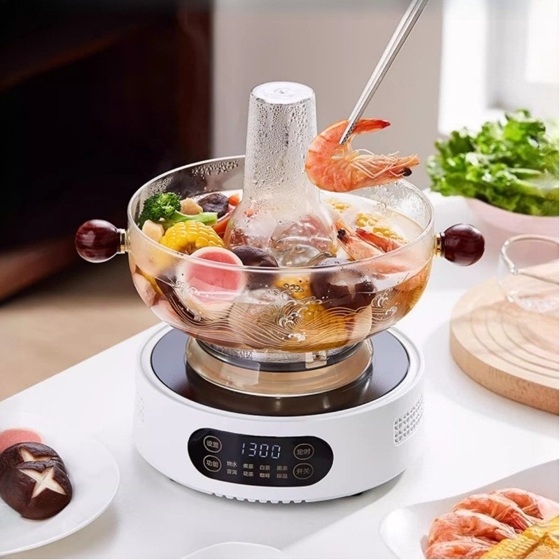 Oldfashioned Beijing glass hot pot high temperature resistant thickened electric ceramic stove house