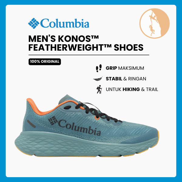 Sepatu Lari Pria/Trail Running - Columbia Men's Konos™ Featherweight™ Running Shoes (Metal/Tangy Ora
