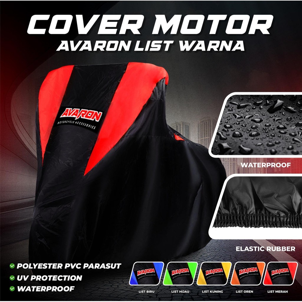 AVARON Sarung Motor Cover Penutup Motor BEAT, VARIO 125, VARIO 160, SCOOPY, PCX, NMAX, AEROX, MIO, F