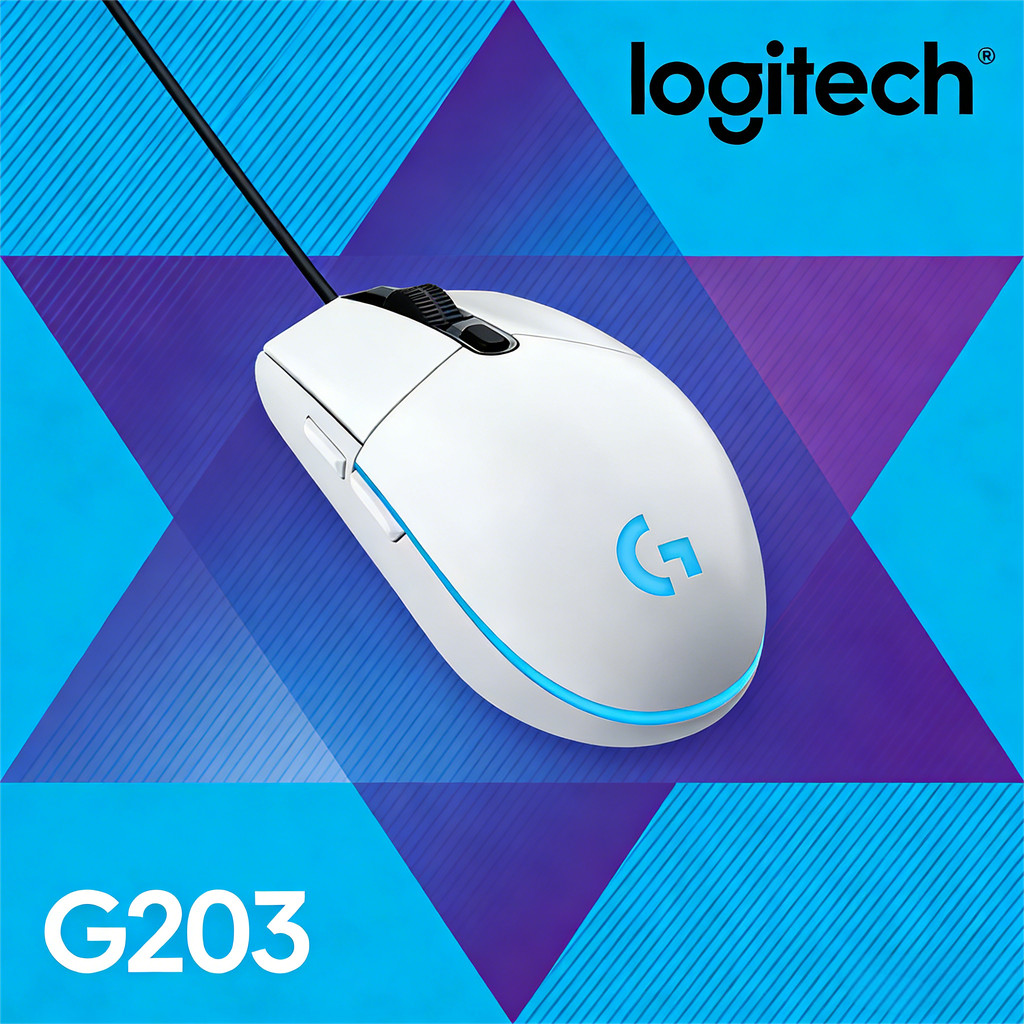 Logite G203 Wired Gaming Mouse, Esports-Grade, 6 Programmable Buttons & Multi-Color for Competitive 