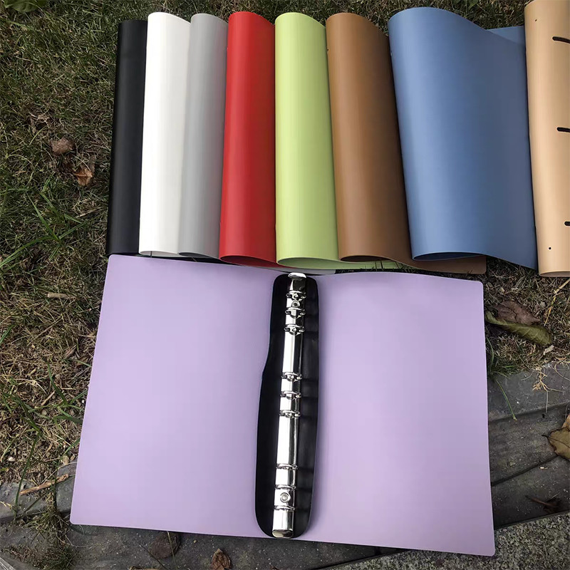 B5 Swatch Sample Loose-leaf File Folder Document Display Book Cover with Binding Rings Soft PU Leath