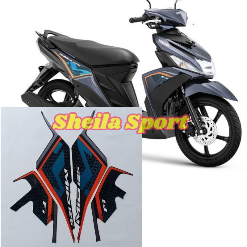 Striping sticker lis body yamaha mio m3 2020 2021 abu orange kualitas original