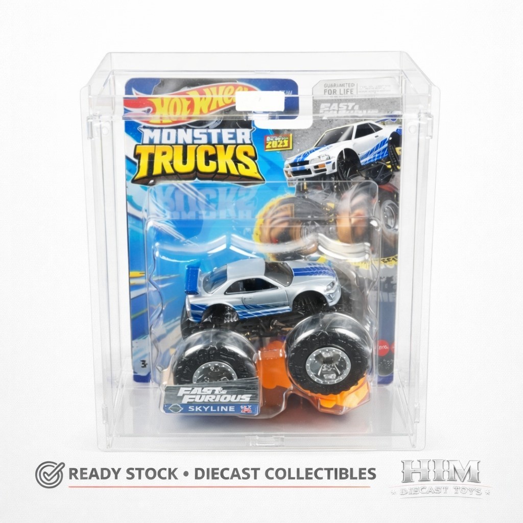 Box Akrilik Hot Wheels Monster Truck Card – Display Case Pelindung Blister Diecast