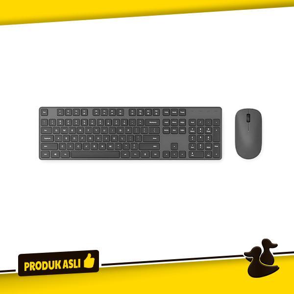 Xiaomi Mi Wireless Keyboard Mouse Combo Set Nirkabel Original - Hitam
