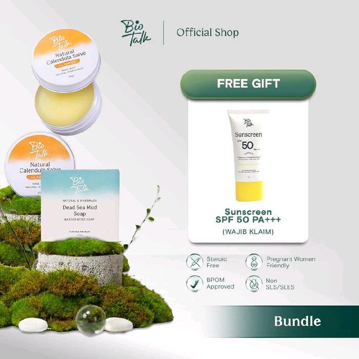 Biotalk Bundle Gatal dan Ruam | Salep Sabun Kulit Gatal Alergi Bagus Untuk Kulit Iritasi Ruam Melemb