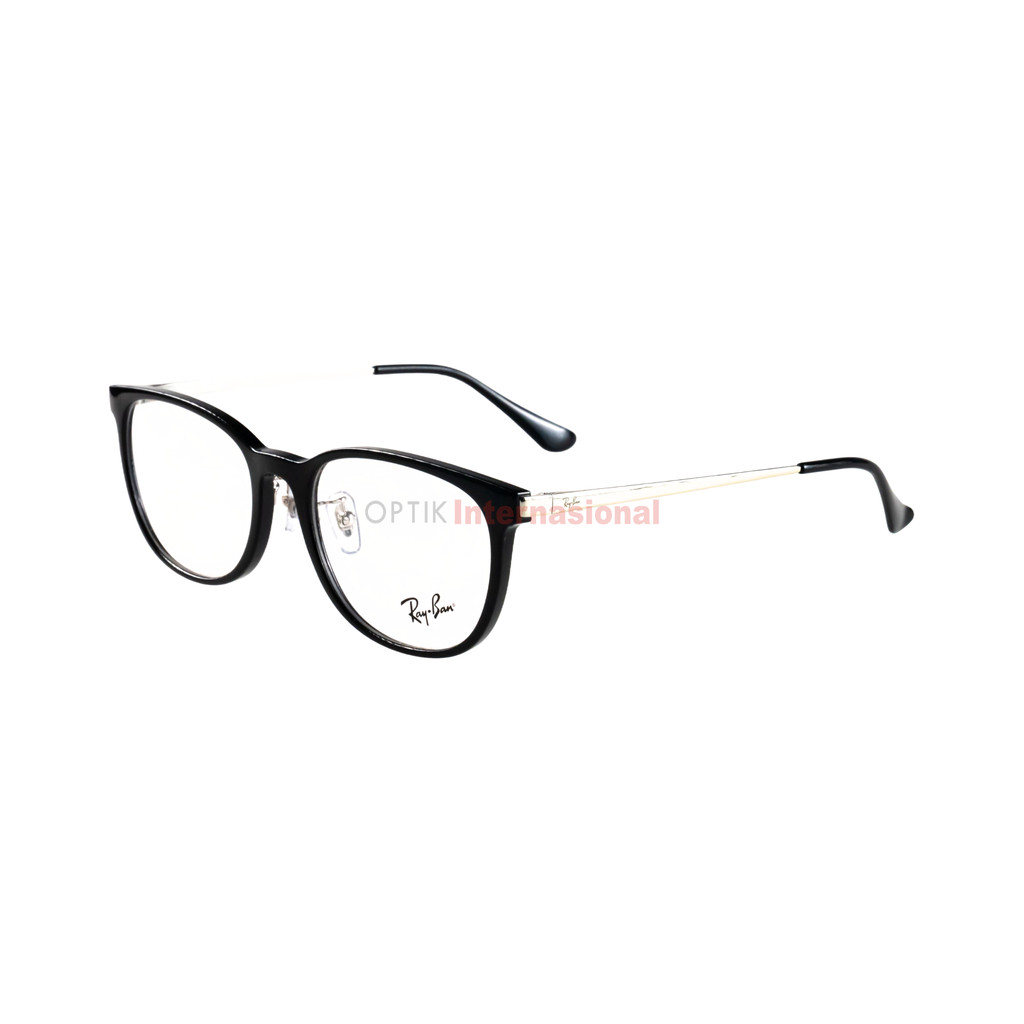 RAYBAN RB7179D C2000 Kacamata Shine Black Frame Bulat Kombinasi Metal & Plastik Original