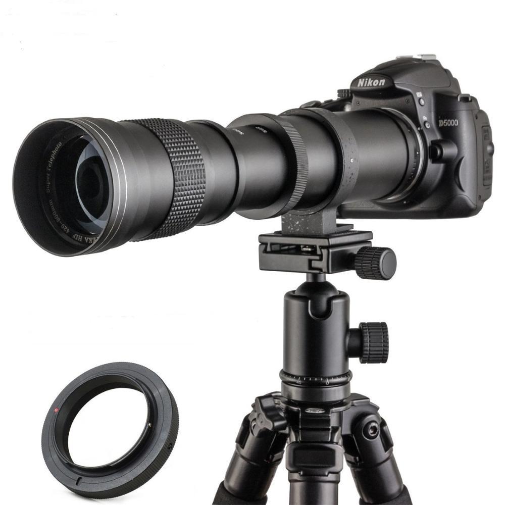 Lensa Super Telefoto JINTU 420-800mm Cocok untuk Kamera DSLR Sony A-mount Alpha A100 A200 A900 A850 