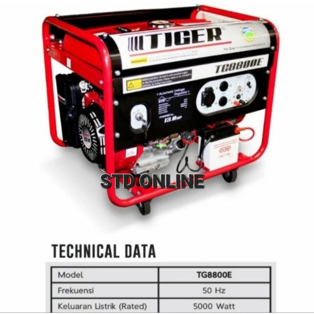 TG8800E MESIN GENSET TIGER GENERATOR TIGER